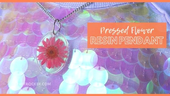 Pressed Flower Pendant with text overlay - Pressed Flower Resin Pendant - Craft Rocker