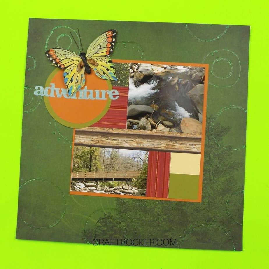 Butterfly Adventure Scrapbook Page - Craft Rocker