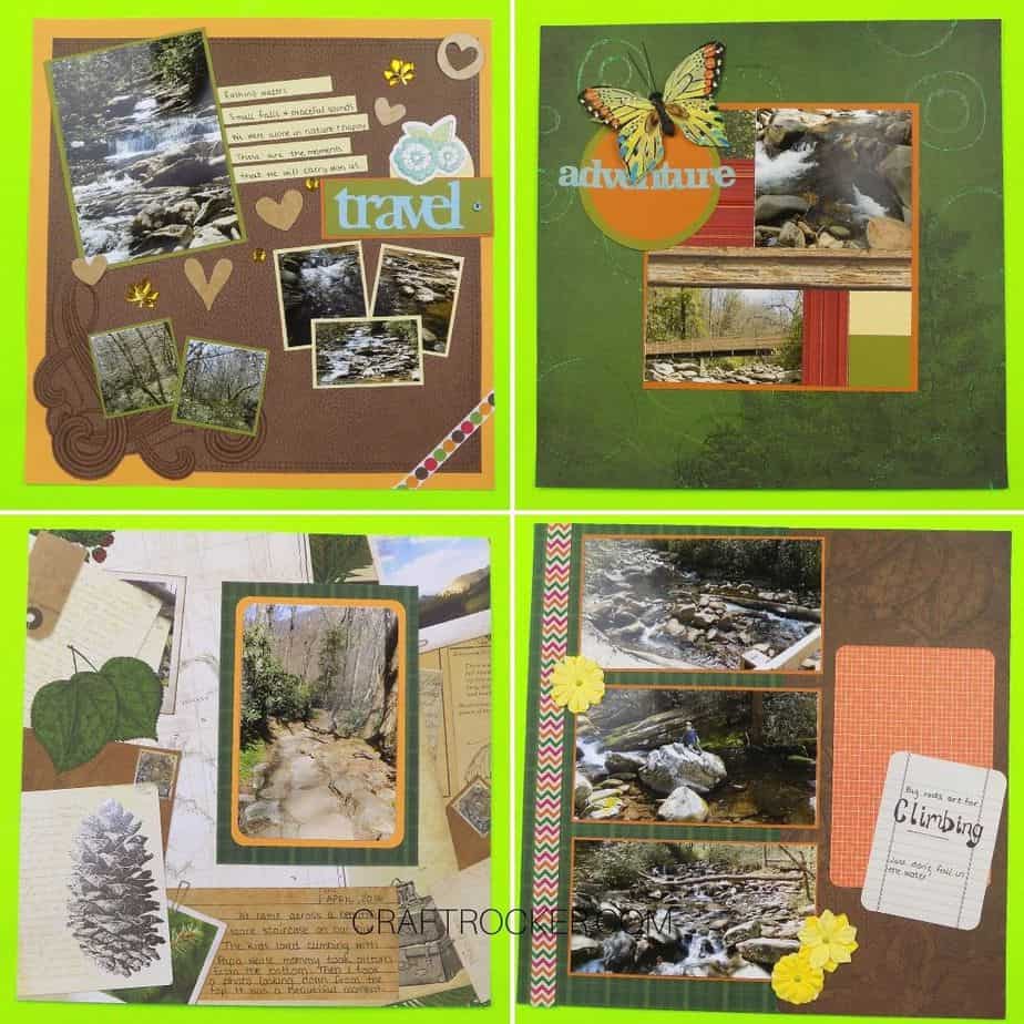 Collage of Outdoor Scrapbook Pages - Craft Rocker