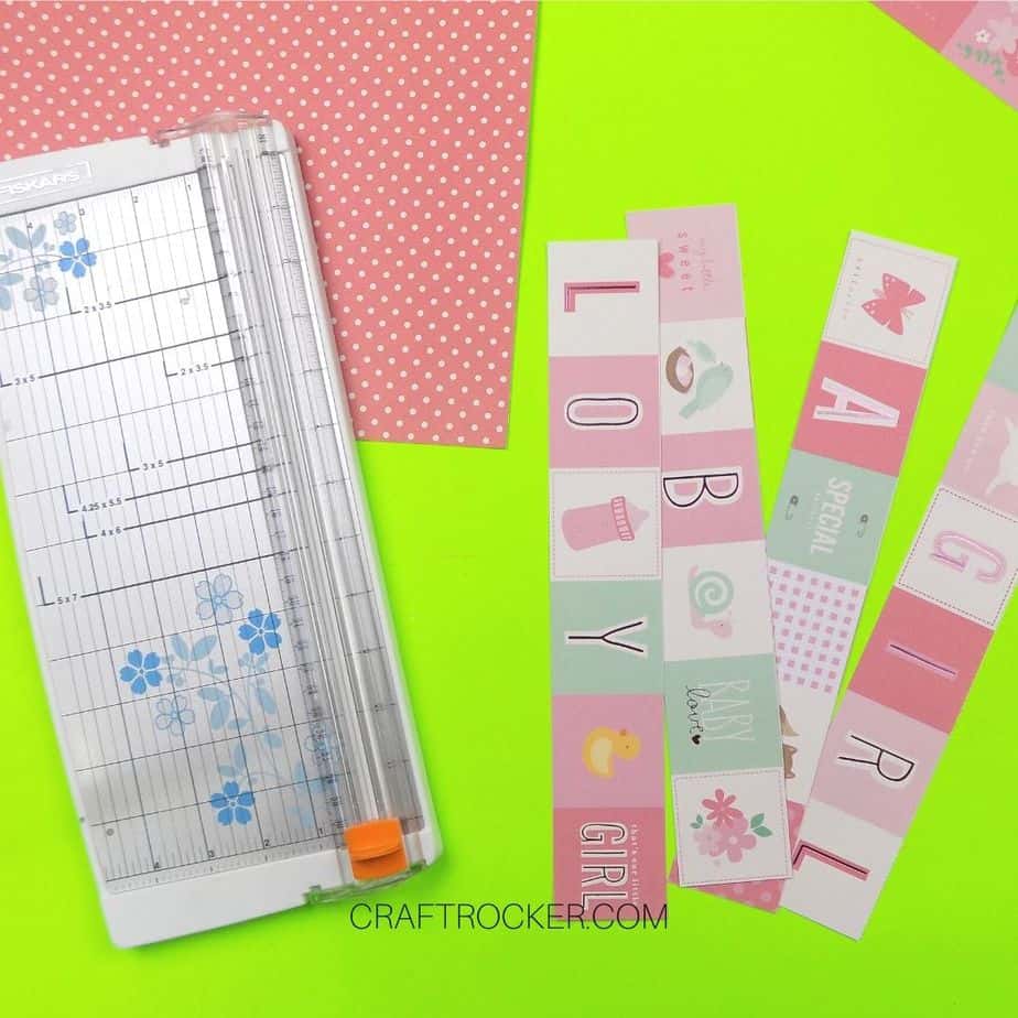 Cut Strips of Paper Next to Paper Cutter - Craft Rocker