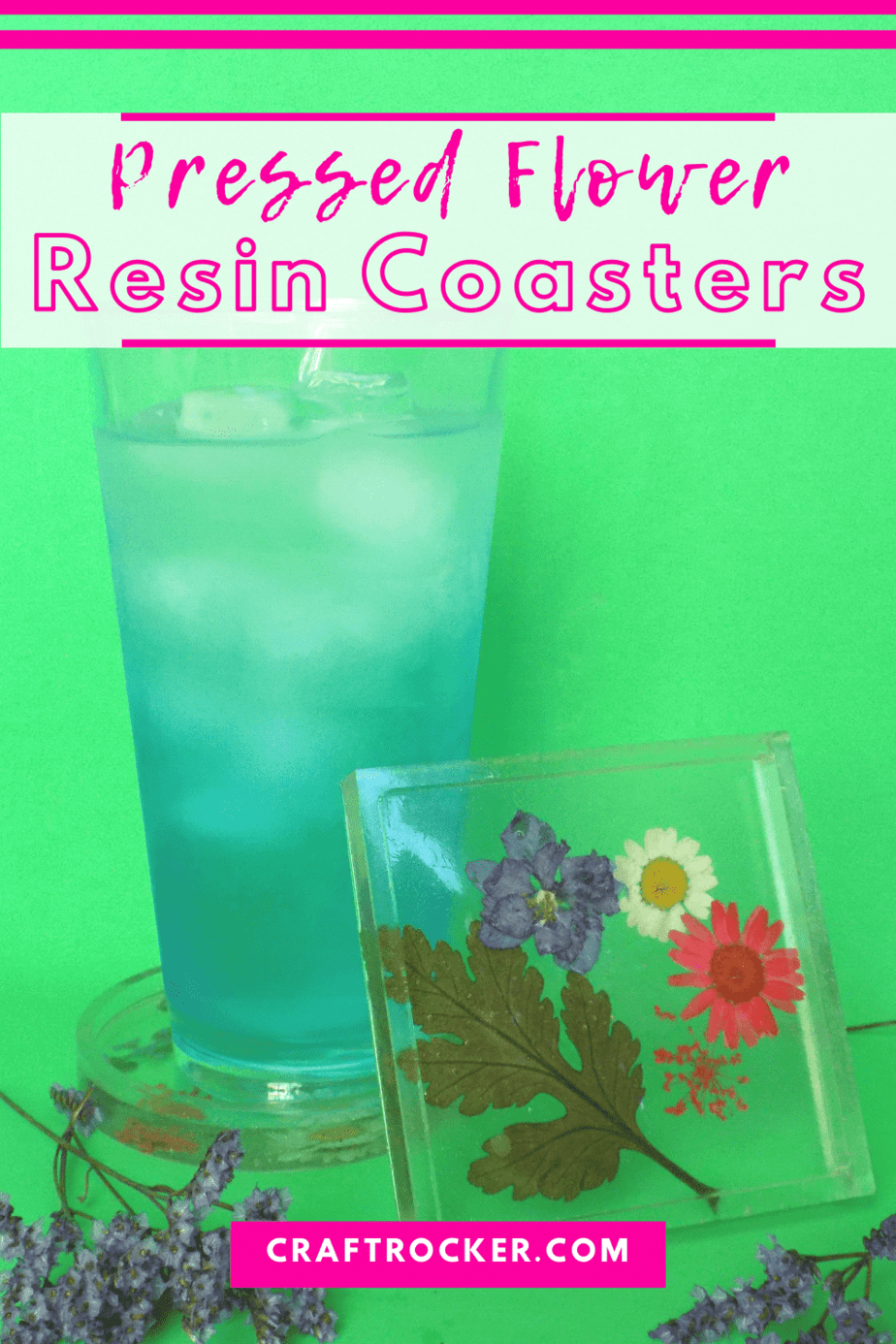 Pressed Flower Resin Coasters