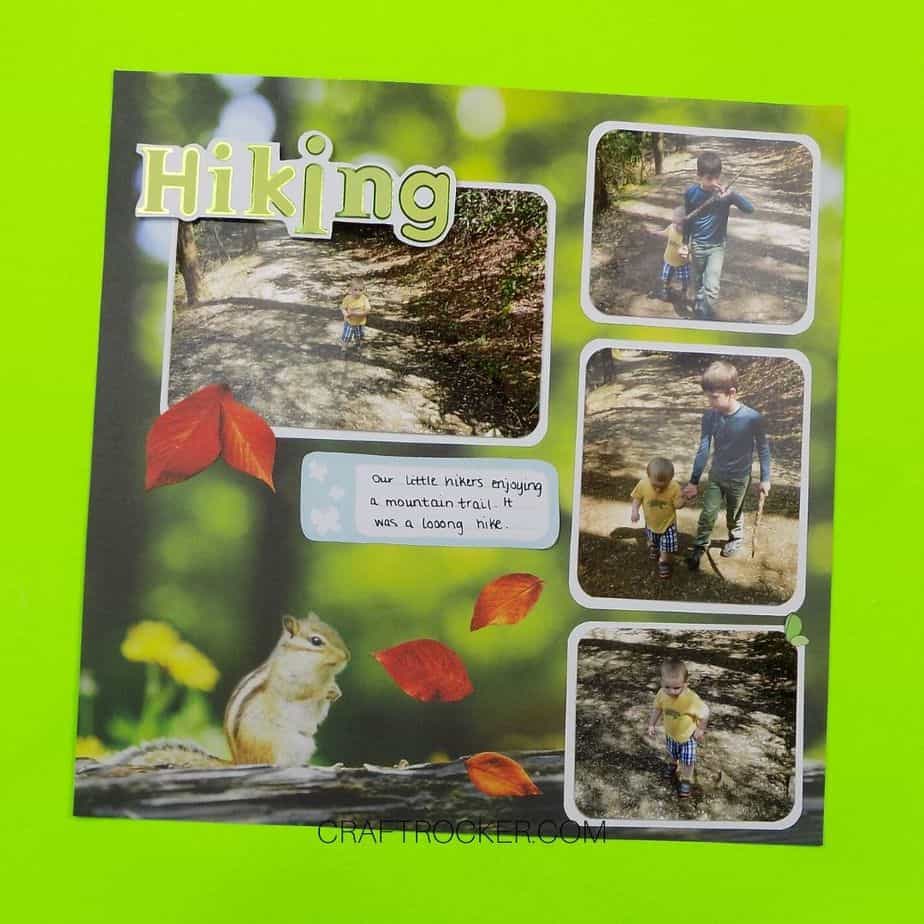 Hiking Chipmunk Scrapbook Page - Craft Rocker