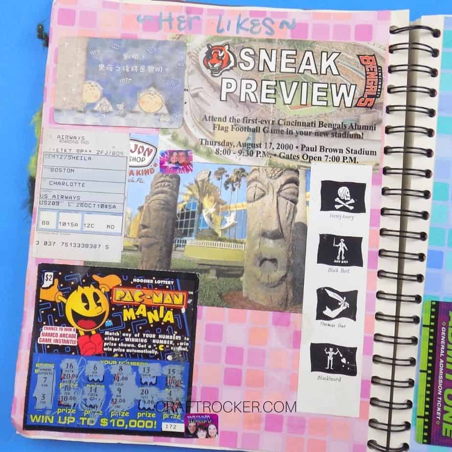 Memento Page in Spiral Bound Scrapbook - Craft Rocker