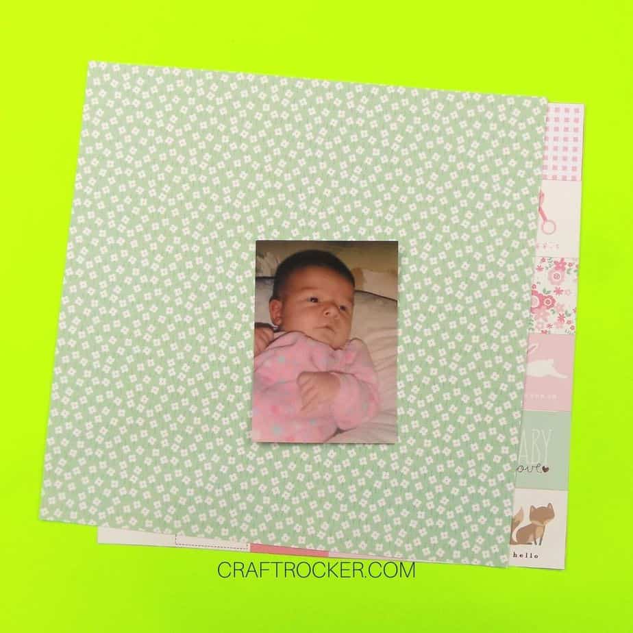 Photo of Baby on Top of 12 x 12 inch Decorative Paper - Craft Rocker