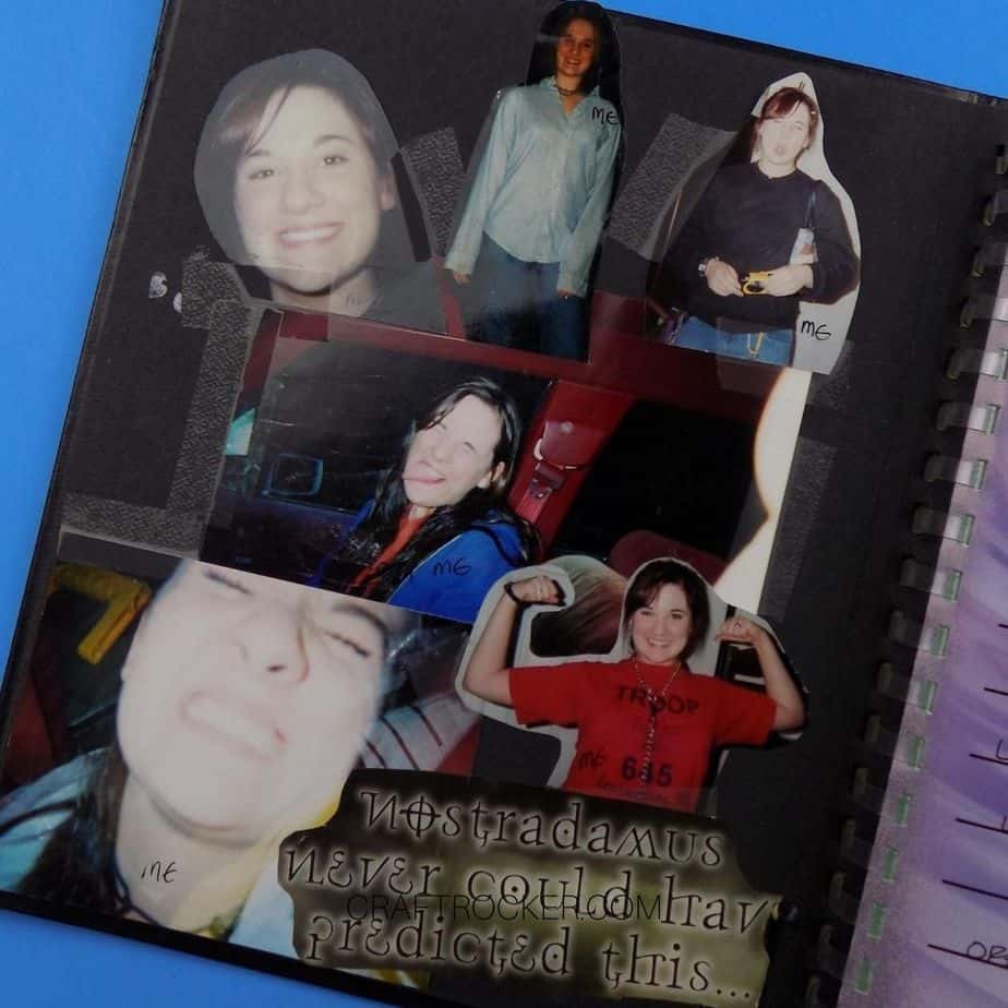 Photos Taped to Inside Cover of Senior Book - Craft Rocker