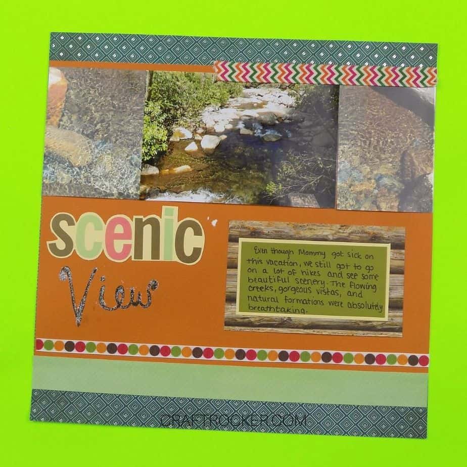 Scenic View Scrapbook Page - Craft Rocker