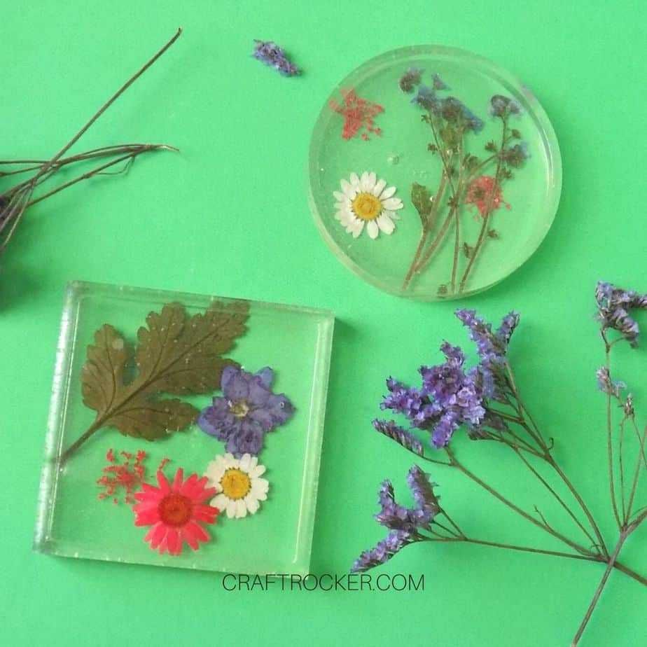 Pressed Flower Resin Coasters