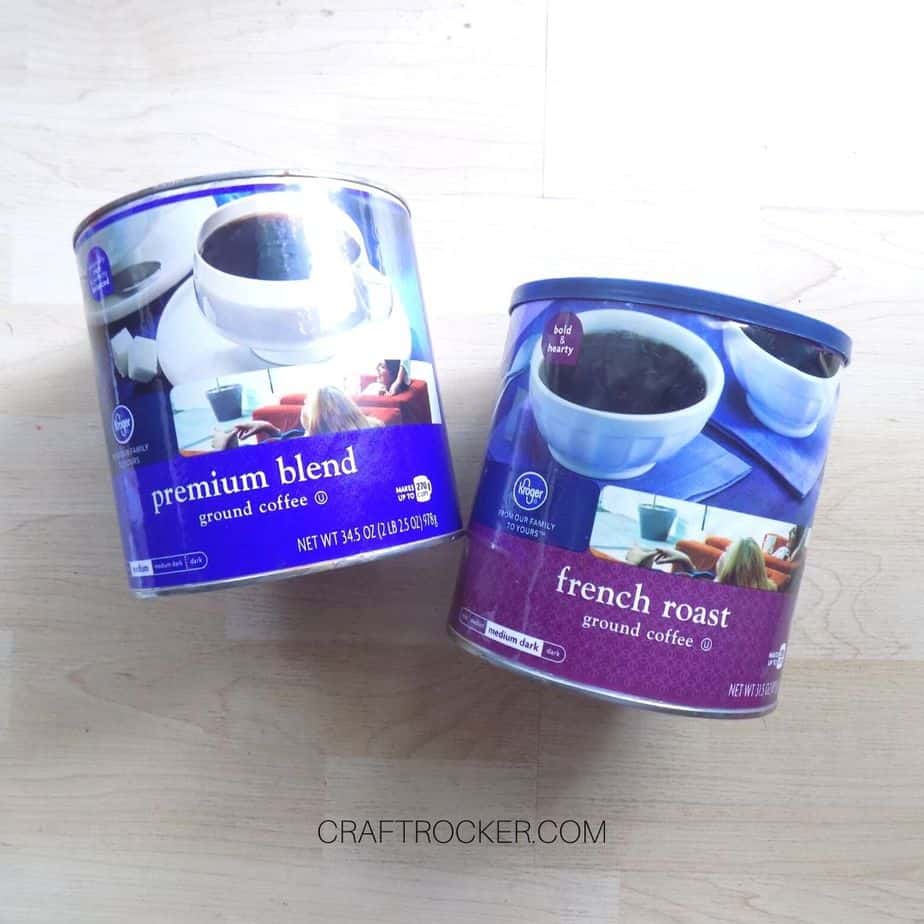 2 Empty Coffee Cans - Craft Rocker