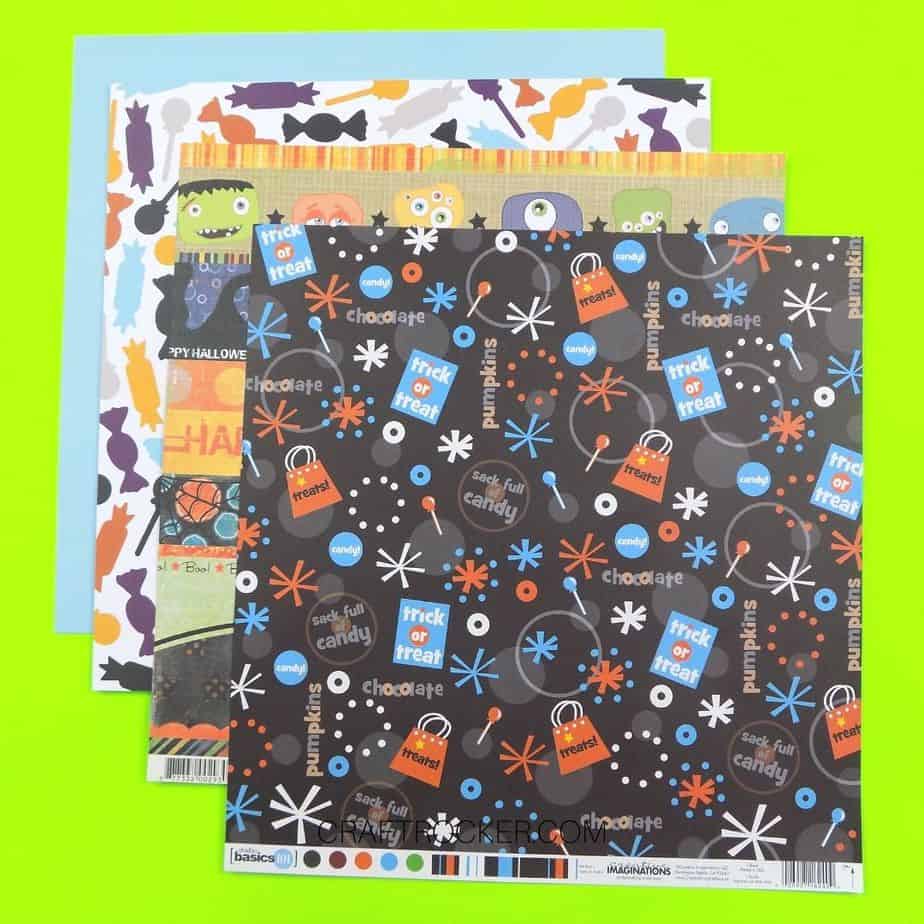 4 Sheets of Colorful Halloween Paper - Craft Rocker