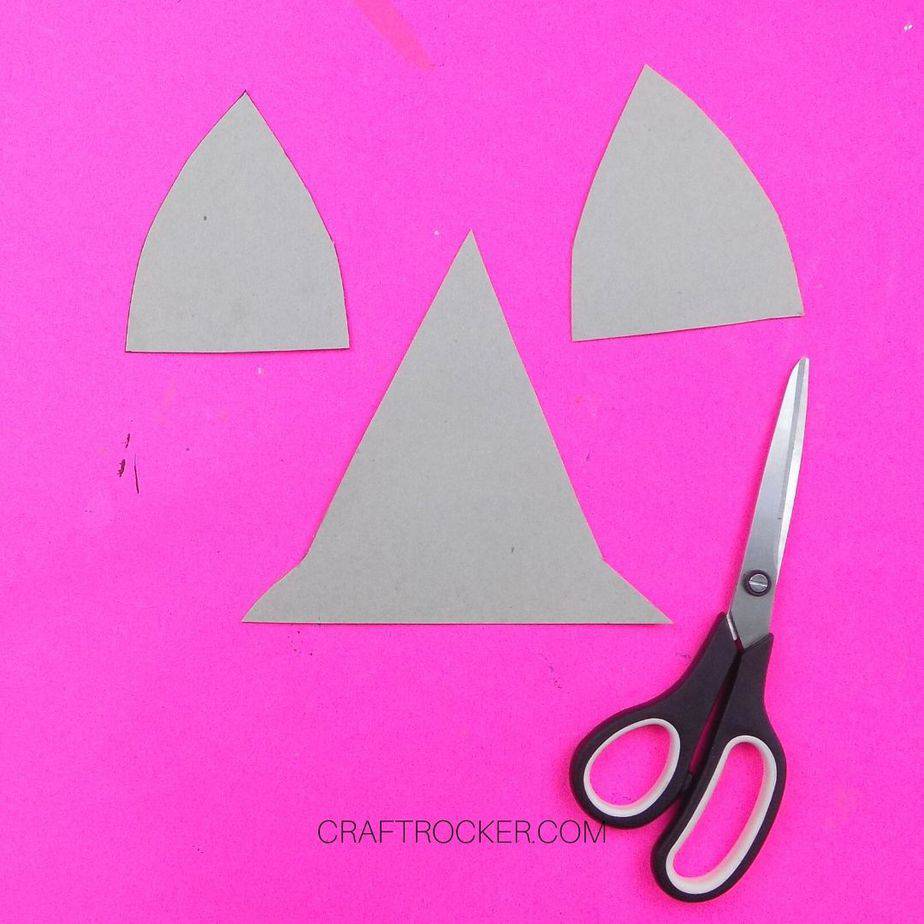 Cardboard Ears and Hat next to Scissors - Craft Rocker