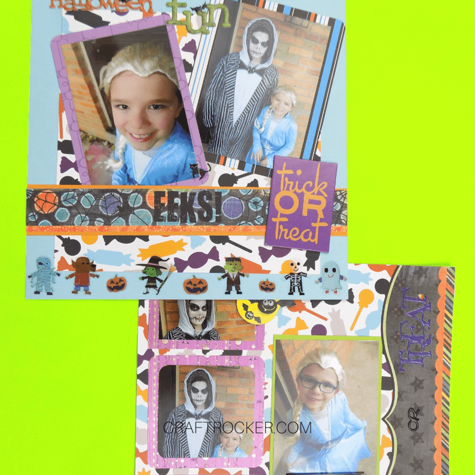 Colorful Halloween Scrapbook Pages - Craft Rocker