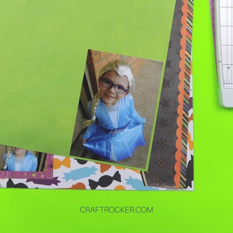 Photo of Girl in Elsa Costume on Green Paper - Craft Rocker