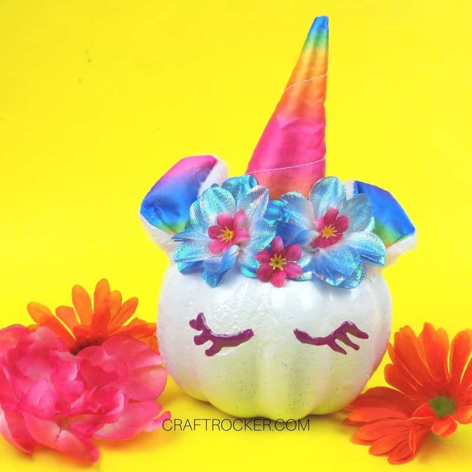 Rainbow Mini Unicorn Pumpkin - Craft Rocker