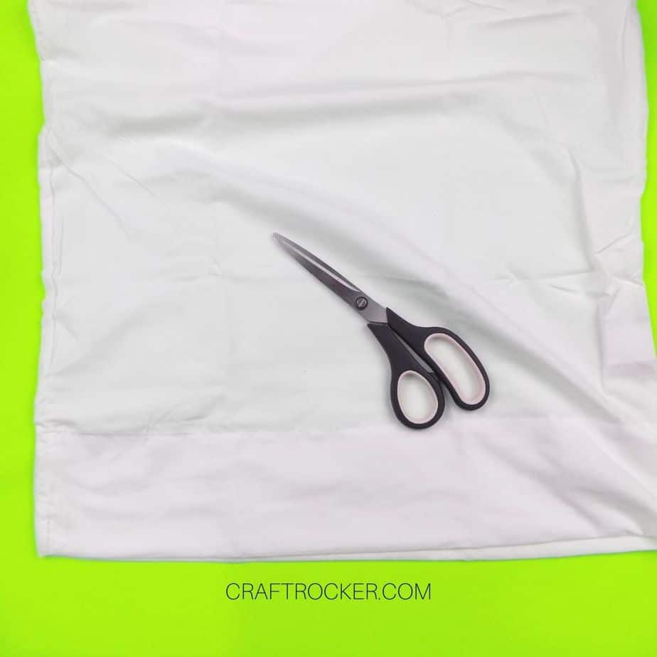 Scissors on White Pillow Case - Craft Rocker