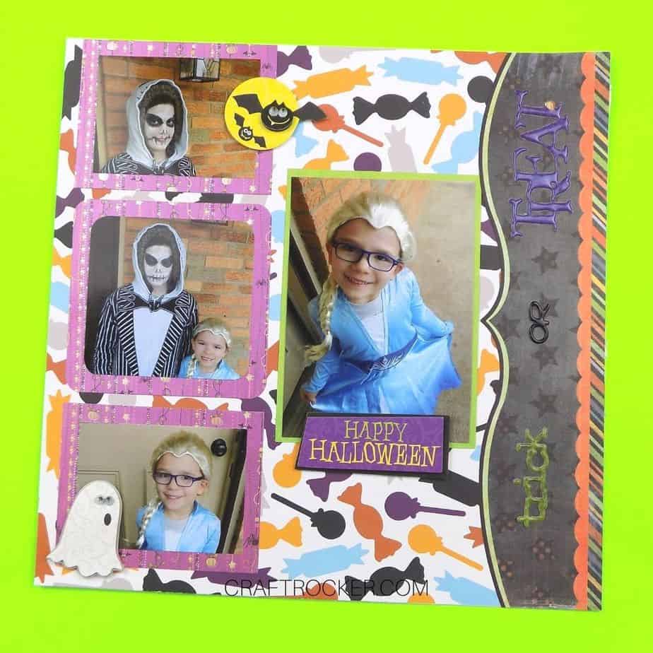 Trick or Treat Scrapbook Page - Craft Rocker