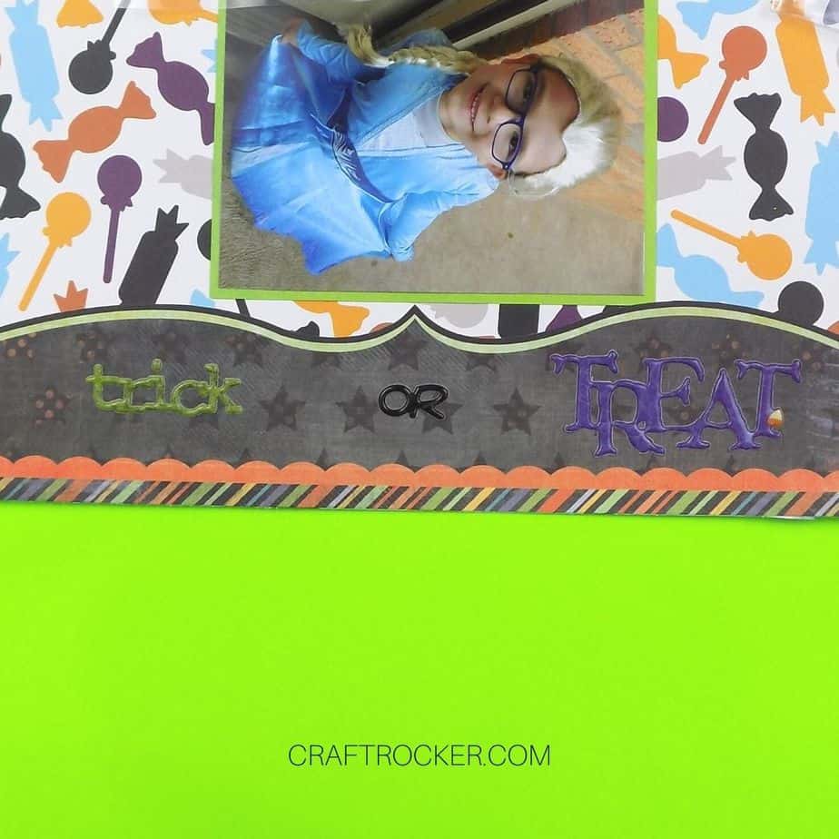 Trick or Treat Title on Decorative Paper Boarder - Craft Rocker