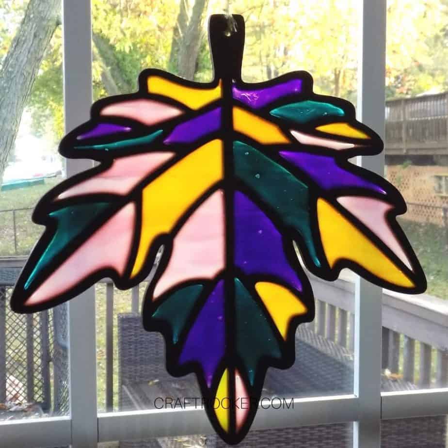 How To Make Faux Stained Glass With Acrylic Paint And Glue