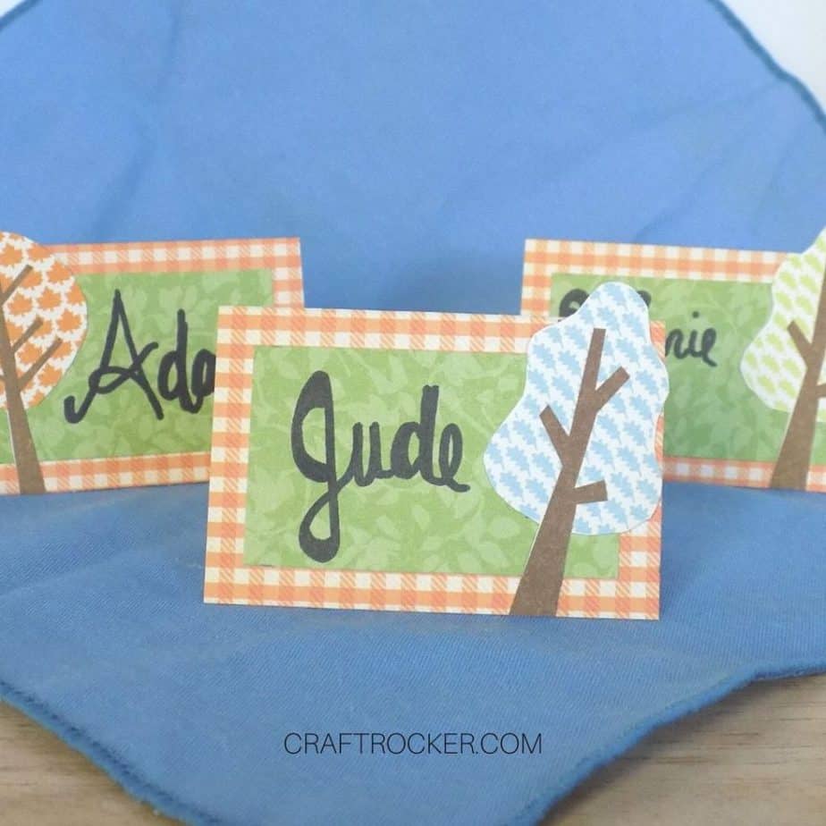 Close Up of Thanksgiving Place Cards - Craft Rocker