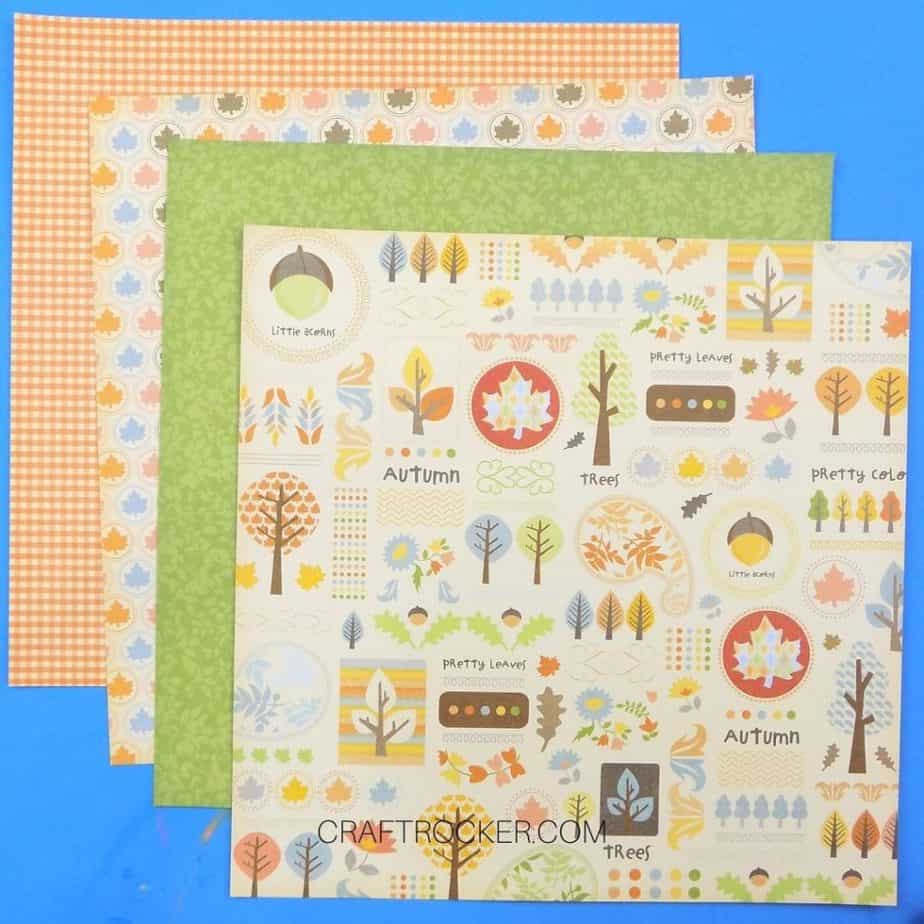 Fall Themed 12x12 Scrapbook Paper - Craft Rocker