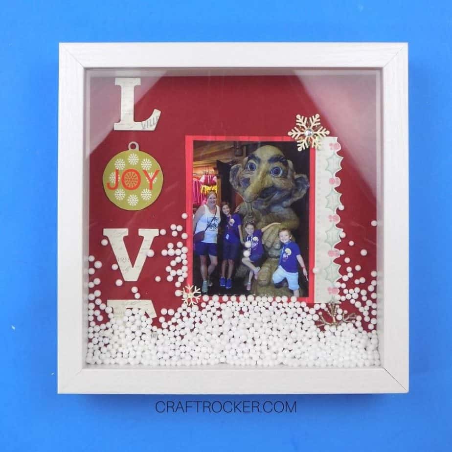 Love Shadow Box Snow Globe on Blue Background - Craft Rocker