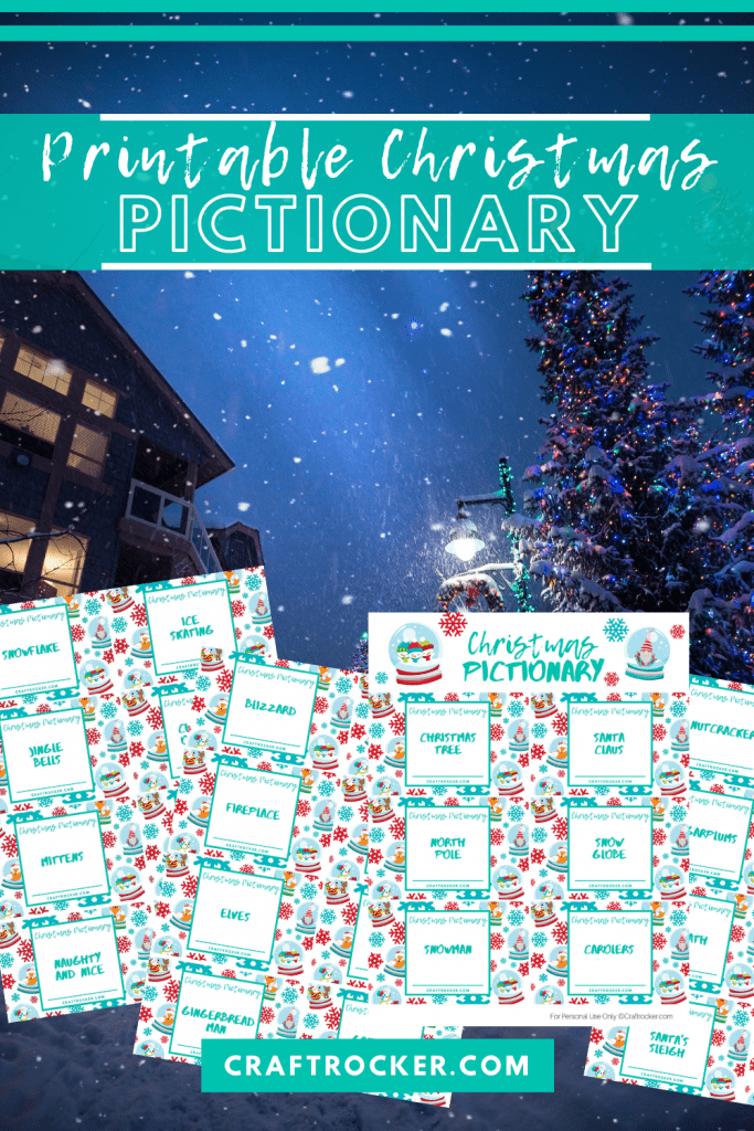 🎄 Christmas Pictionary for Families with FREE Printable Words