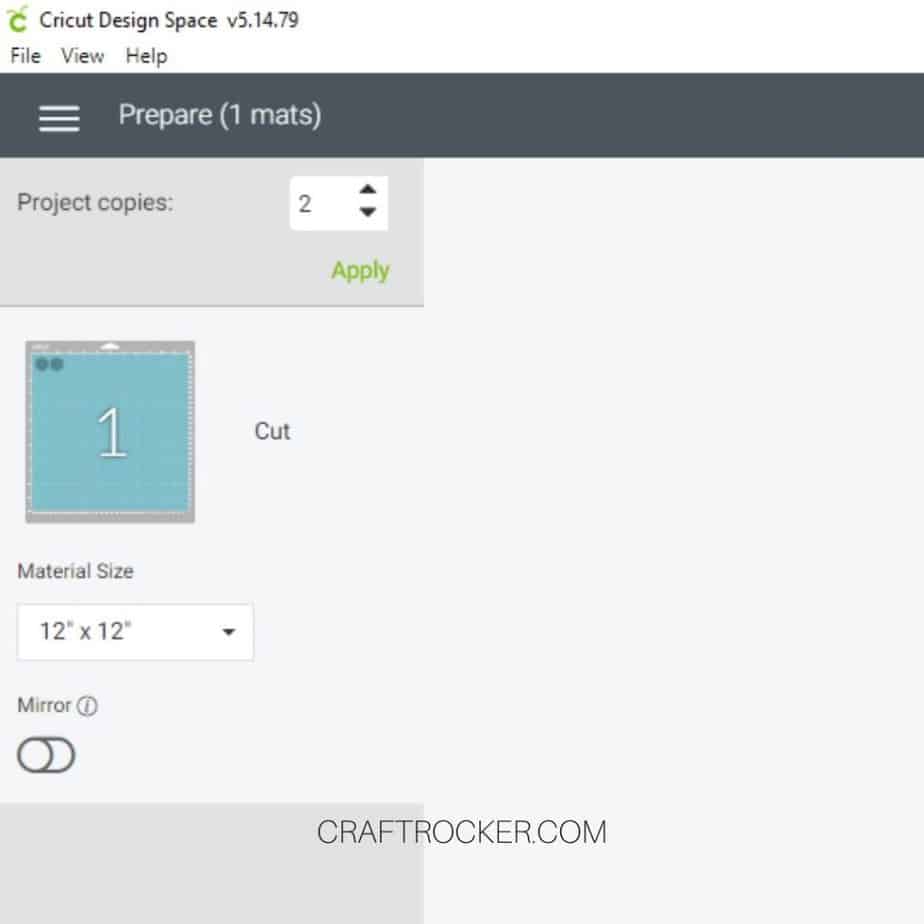 Prepare Toolbar in Design Space Cut Page - Craft Rocker