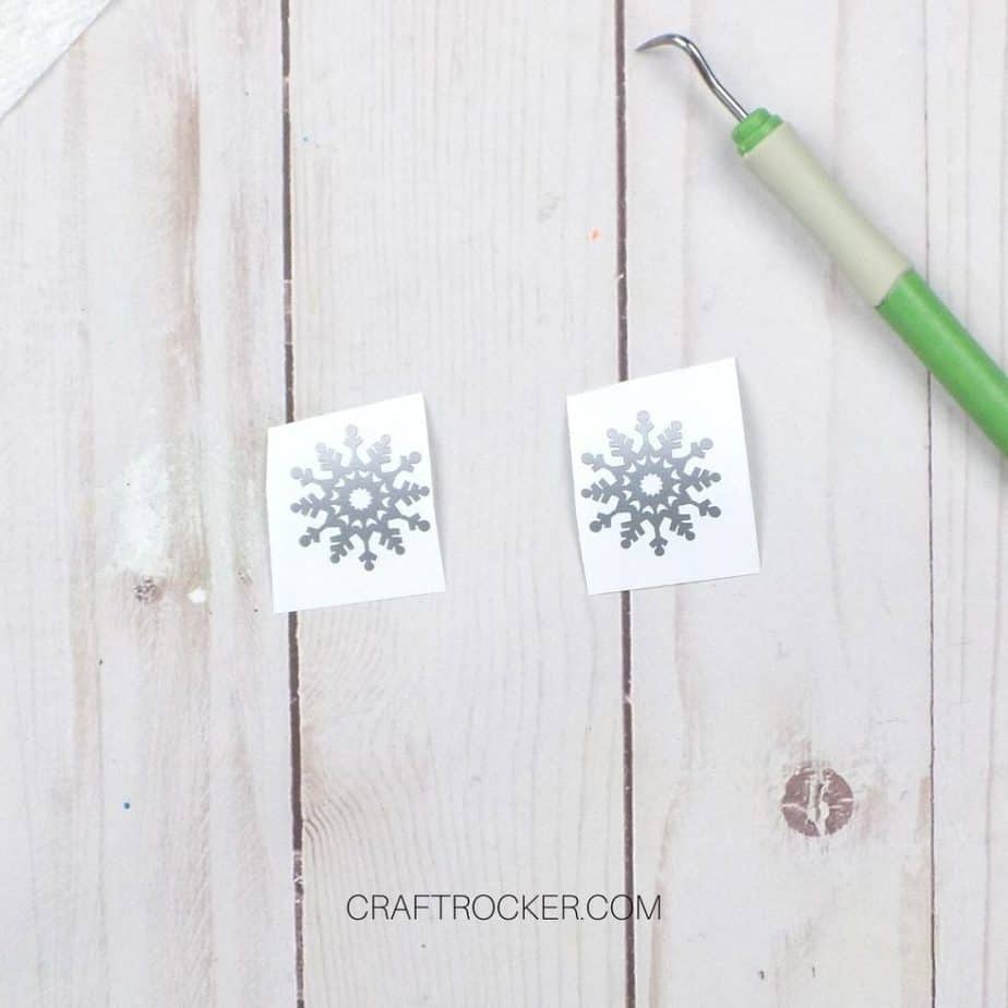 Silver Snowflakes on Backing Cut Apart - Craft Rocker