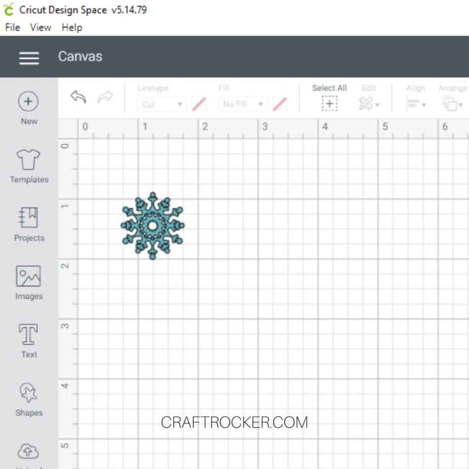 Snowflake in Design Space Canvas - Craft Rocker