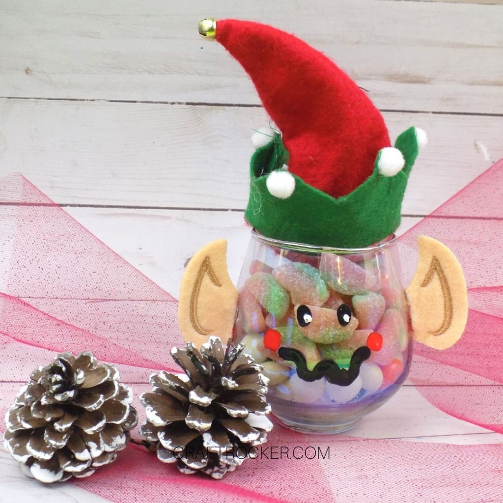 Adorable Elf Treat Jar on Wood Background - Craft Rocker