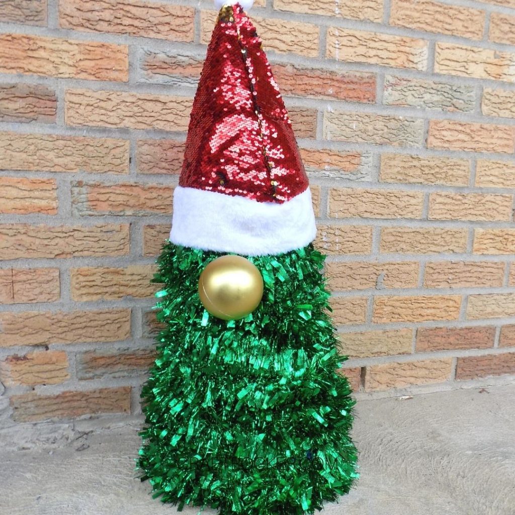 Christmas Gnome on Brick Background - Craft Rocker