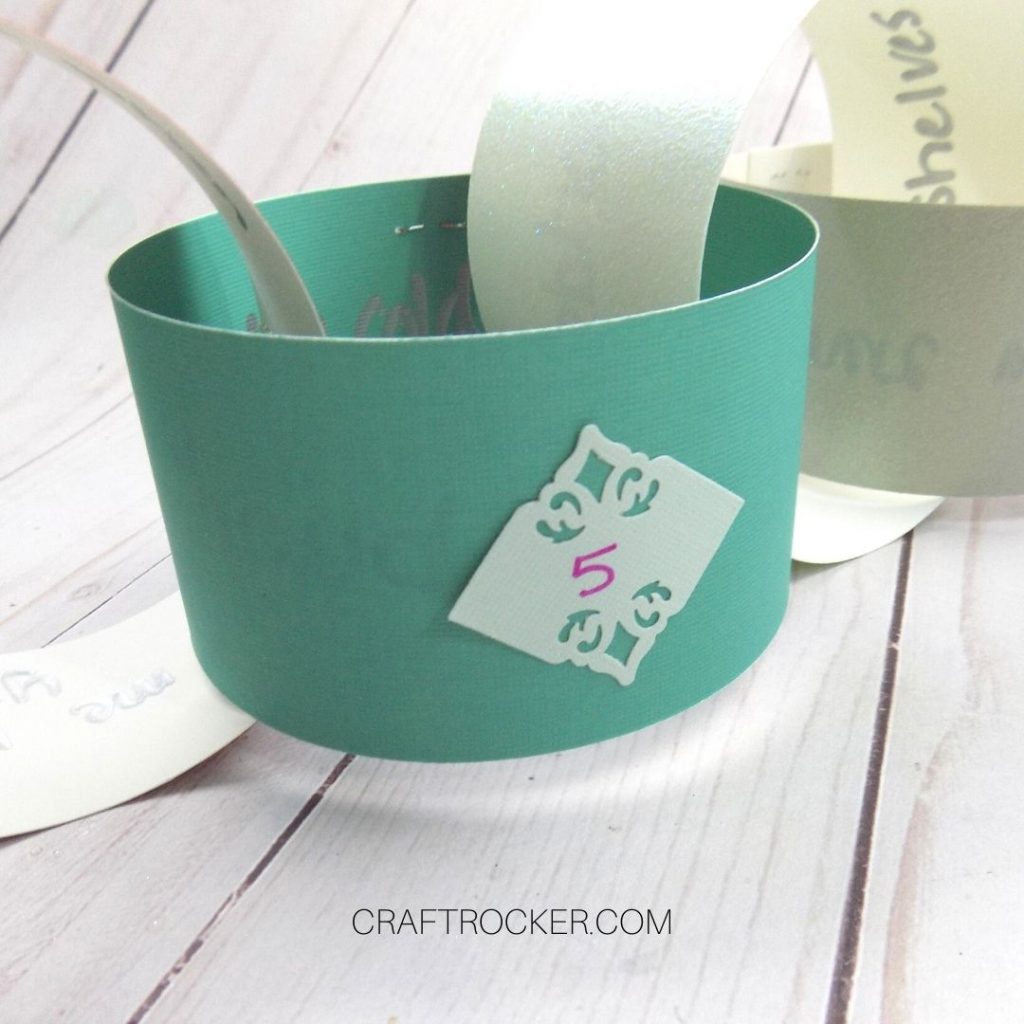 Close Up of Paper Chain Link with the Number 5 on It - Craft Rocker