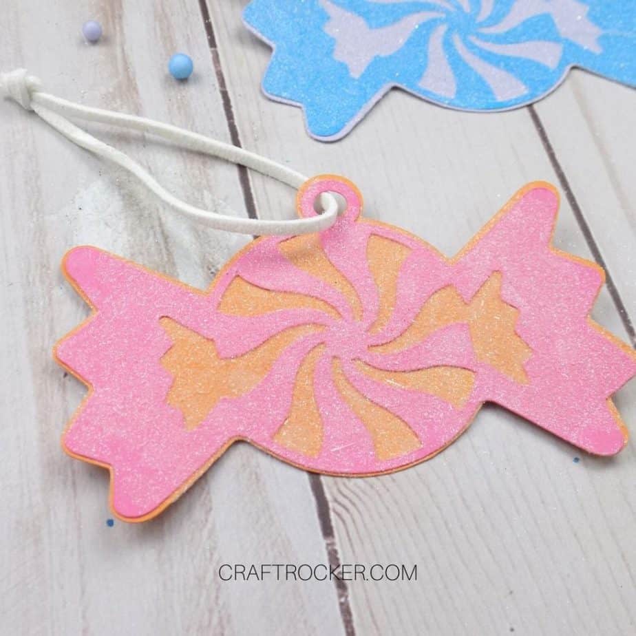 Close Up of Pink Glittery Paper Candy Ornaments - Craft Rocker