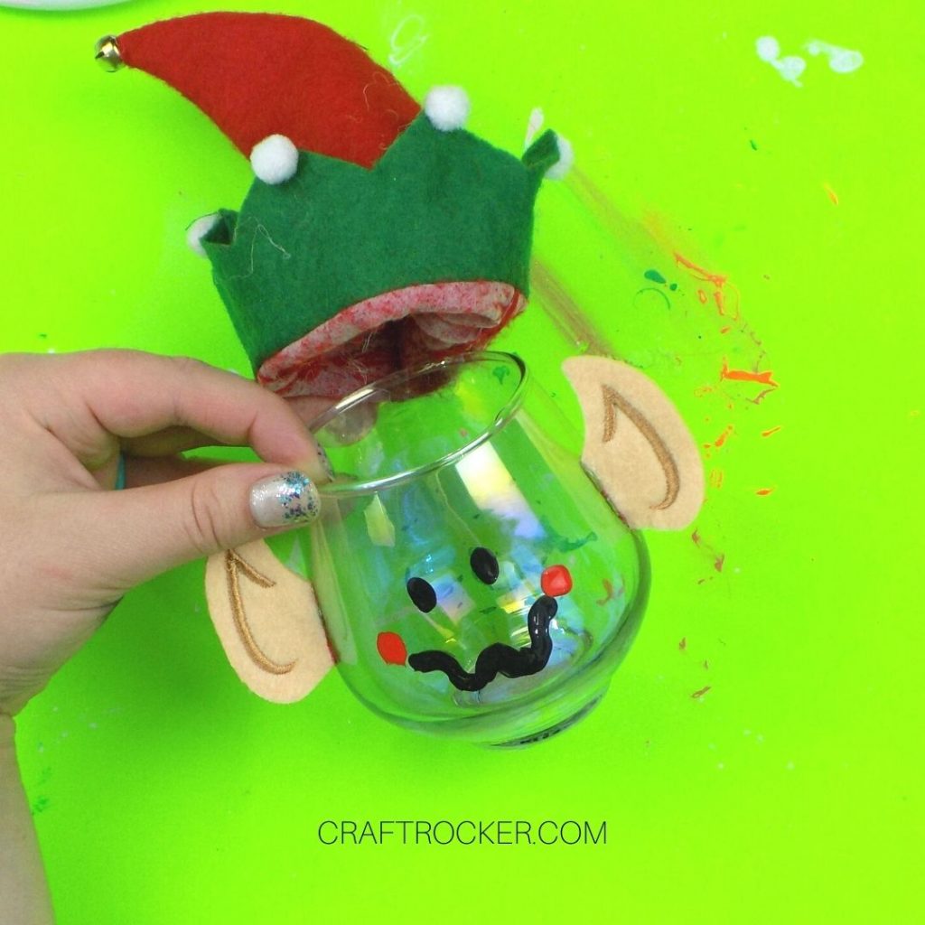 Elf Ears Glued to Candle Holder - Craft Rocker