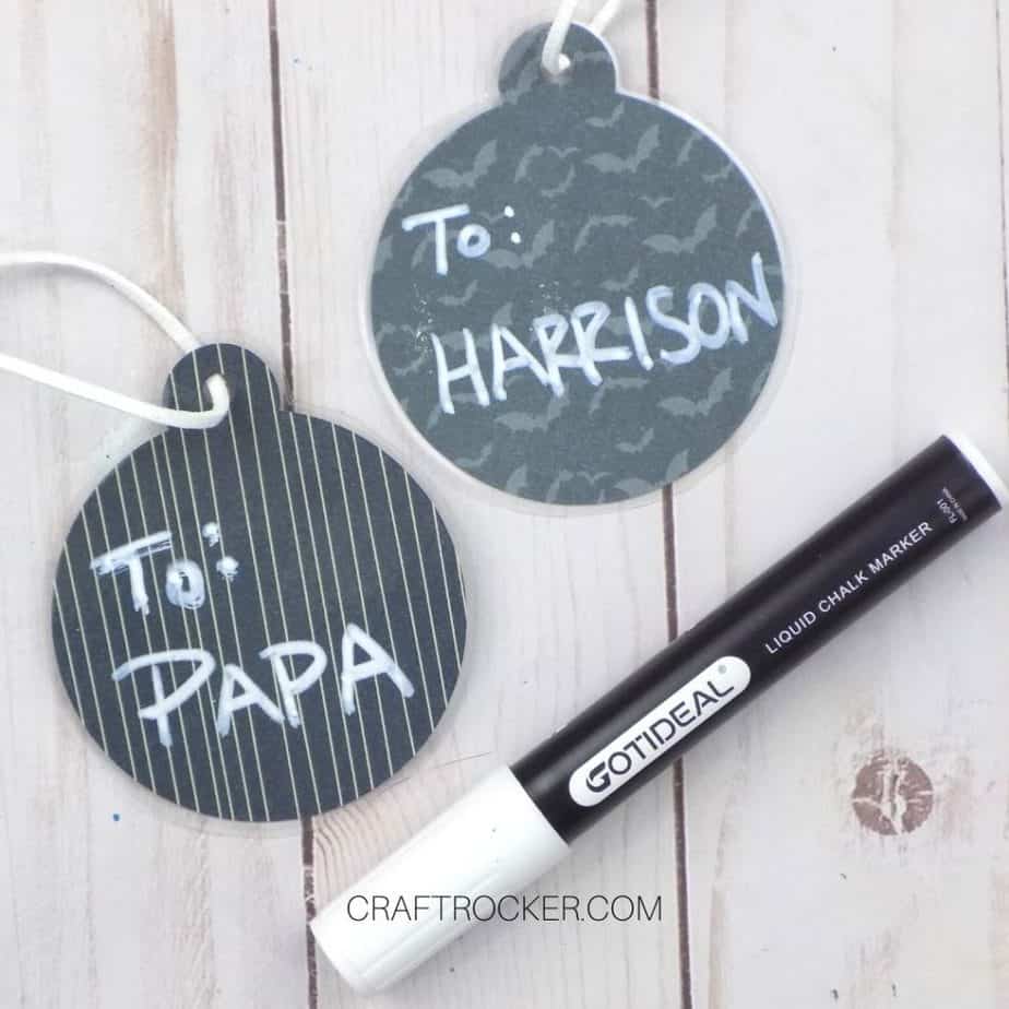 Ornament Tags next to Chalk Marker - Craft Rocker