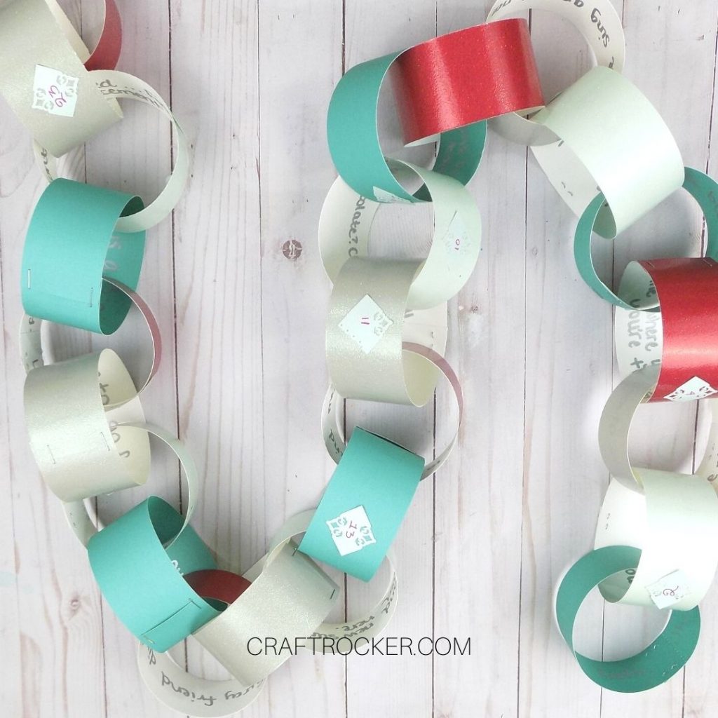 Paper Chain Advent on Wood Background - Craft Rocker