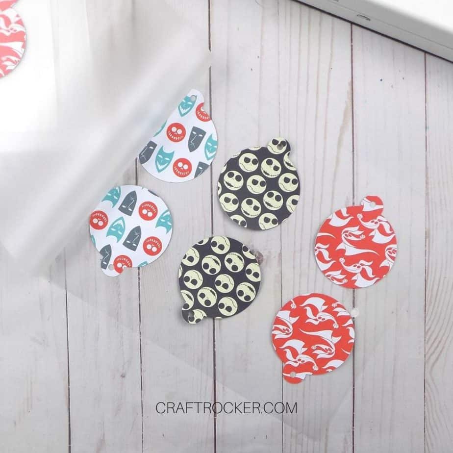 Paper Ornaments Lined Up on Laminate Sheet - Craft Rocker