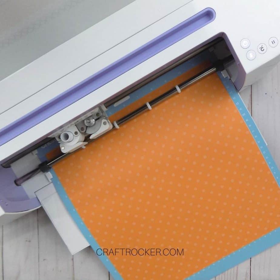 Paper and Mat Loaded into Cricut - Craft Rocker