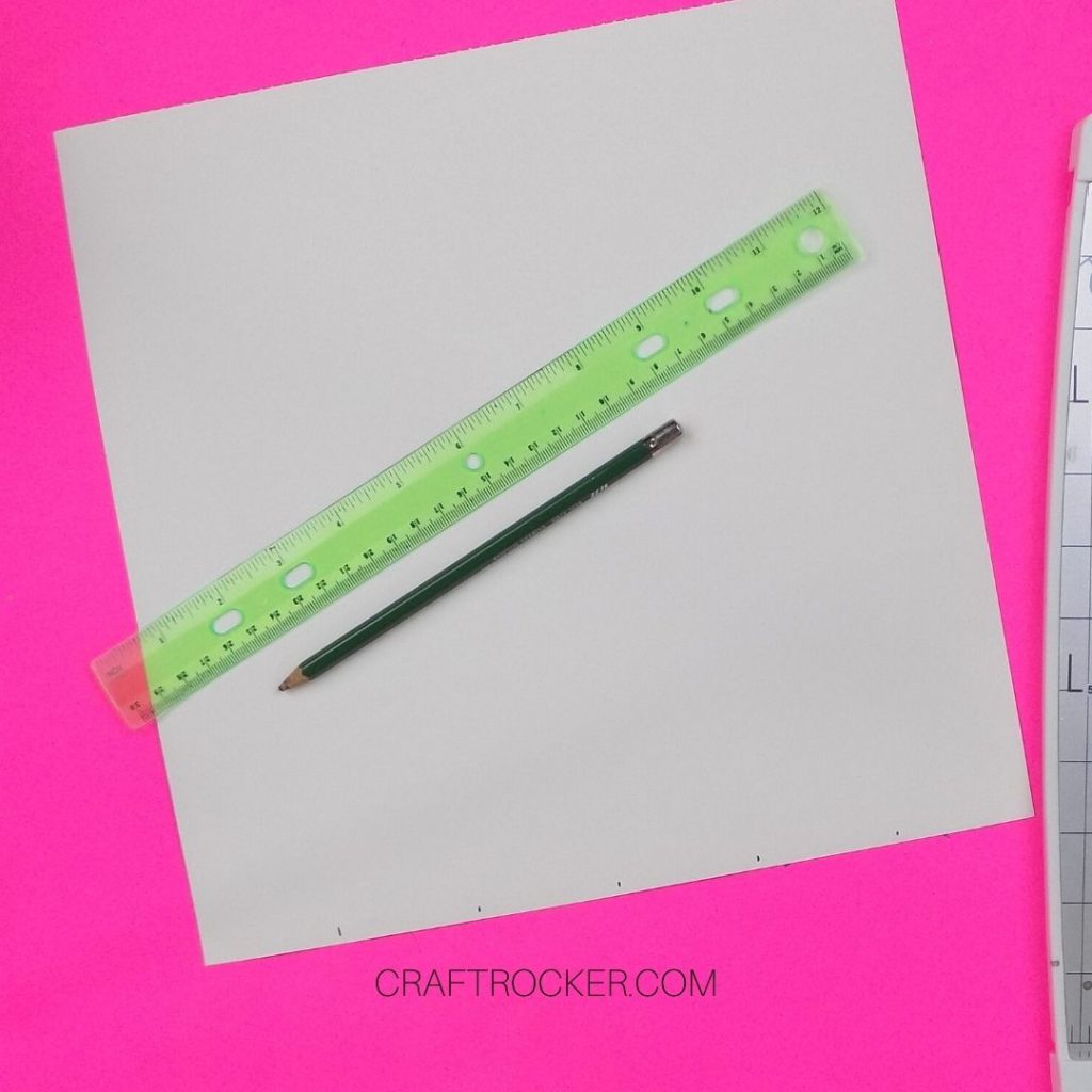 Ruler and Pencil on 12x12 Cardstock - Craft Rocker