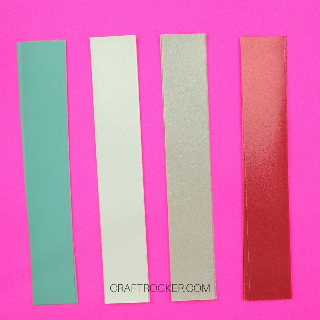 Strips of 4 Colors of Cardstock - Craft Rocker