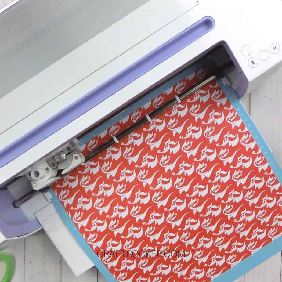 Zero Patterned Paper Loaded into Cricut - Craft Rocker