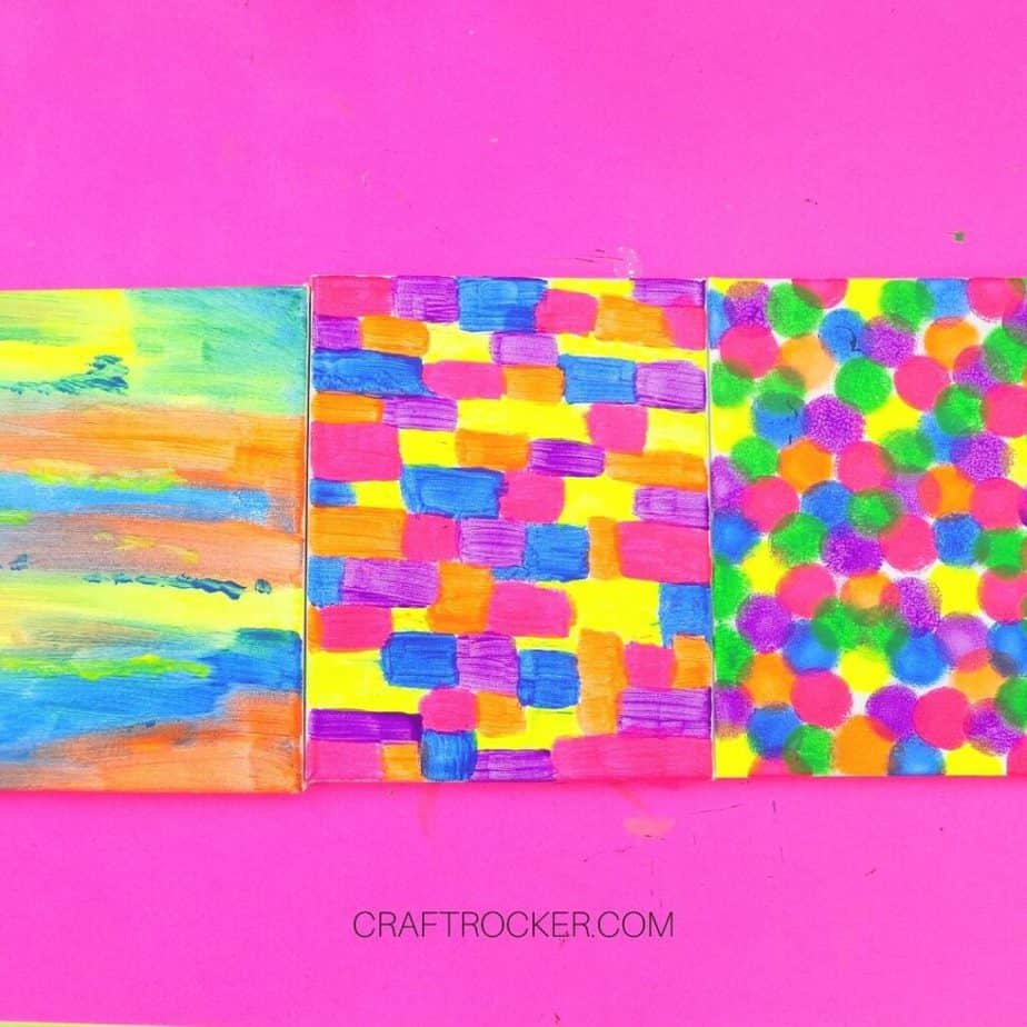 Colorful Painted Canvases - Craft Rocker