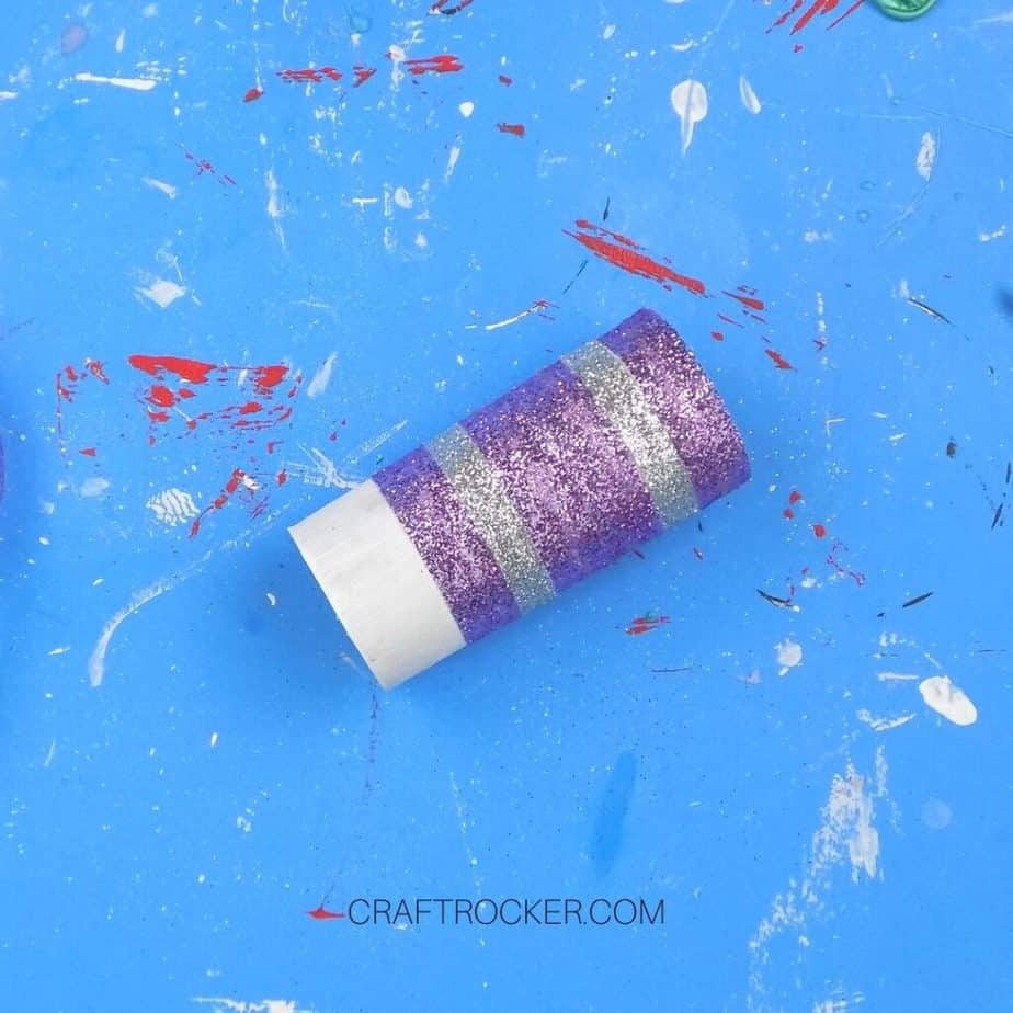 Glitter Ribbon on White Cardboard Tube - Craft Rocker