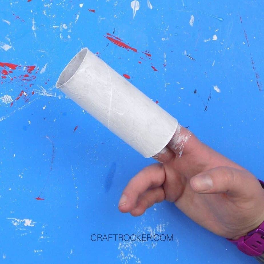 Hand Holding White Painted Cardboard Tube - Craft Rocker