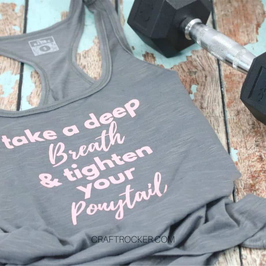 Cute workout tops with on sale sayings