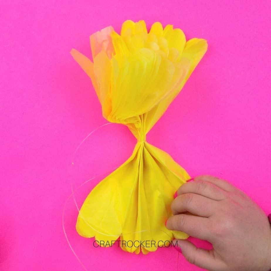 Pulled Edges of Folded Yellow Tissue Paper - Craft Rocker