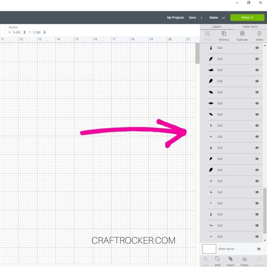 Separate Cut Files on Cricut Design Space - Craft Rocker