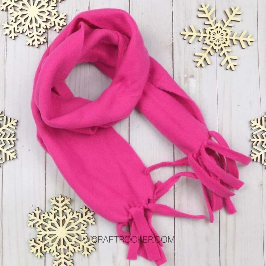 diy no sew fleece scarf