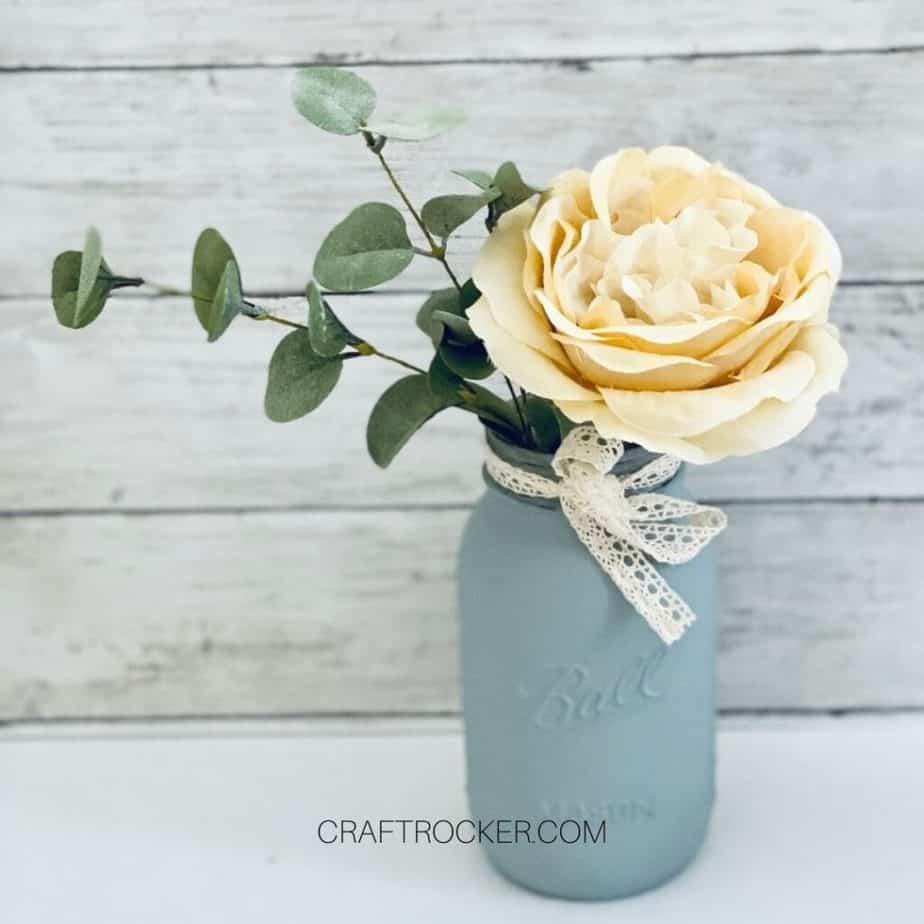 Flower Arrangement in Mason Jar Vase - Craft Rocker