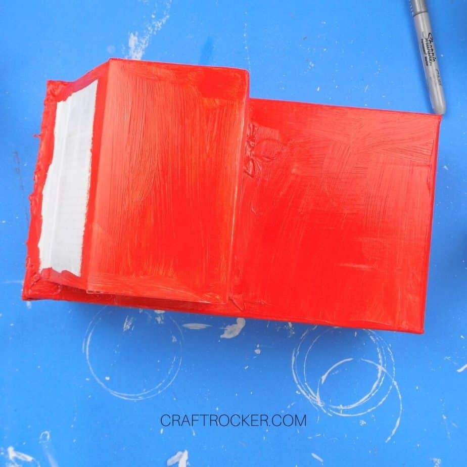 Red Paint on Glued Boxes - Craft Rocker