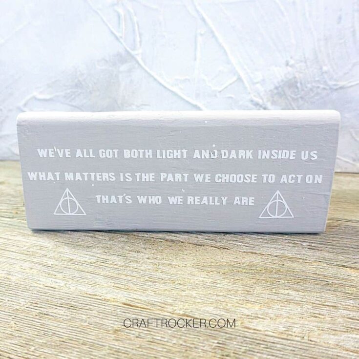 Straight Photo of Sirius Black Quote Wood Block - Craft Rocker